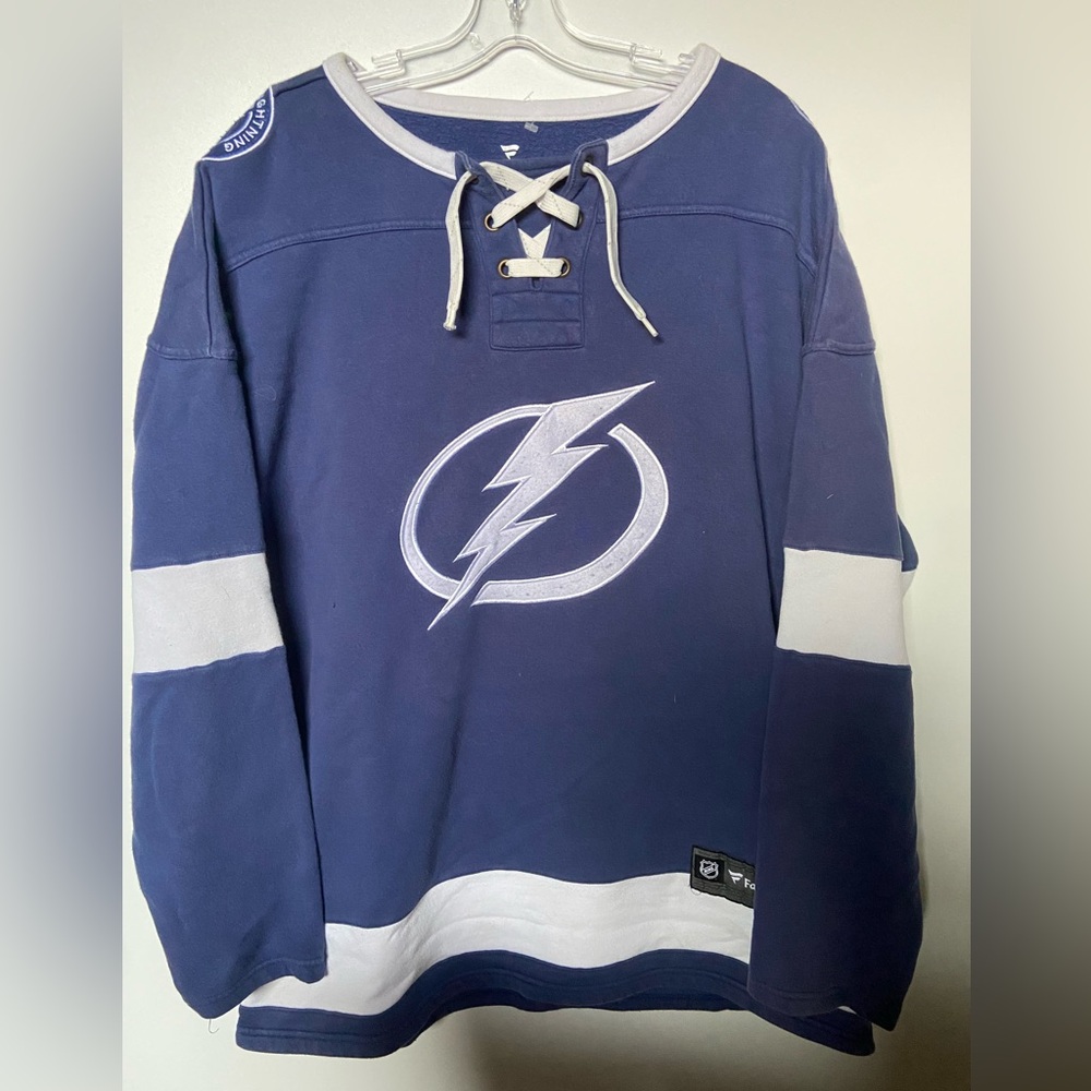 Fanatics Blue and White Crewneck Sweater
